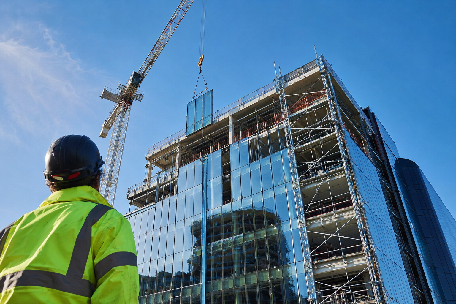 Commercial office development under construction