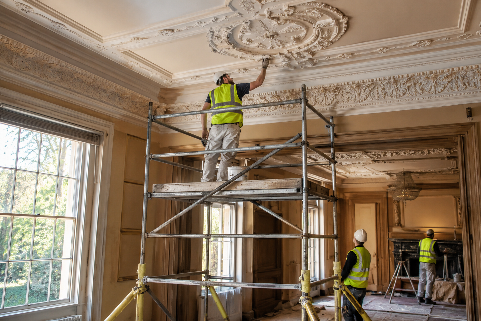 Hospitality interior fit-out in progress