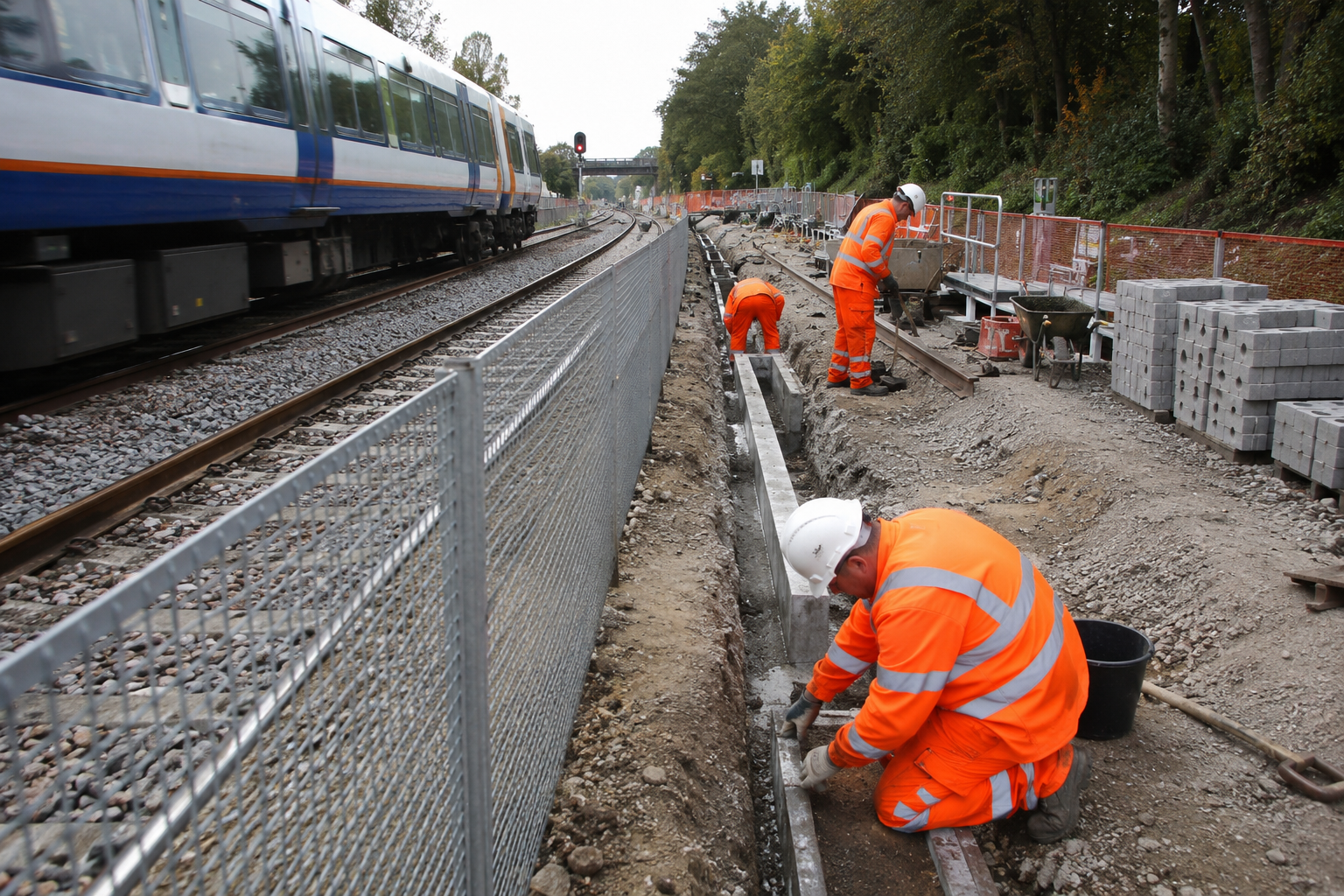 Civils works in a live rail environment