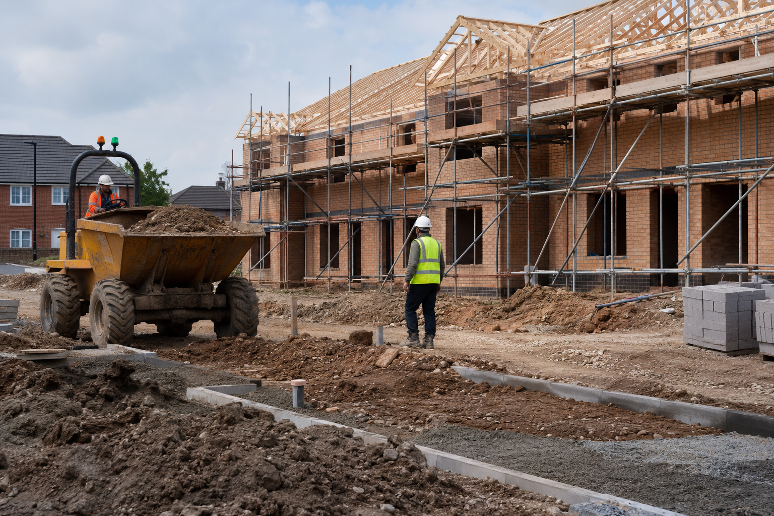 Residential housing development on site