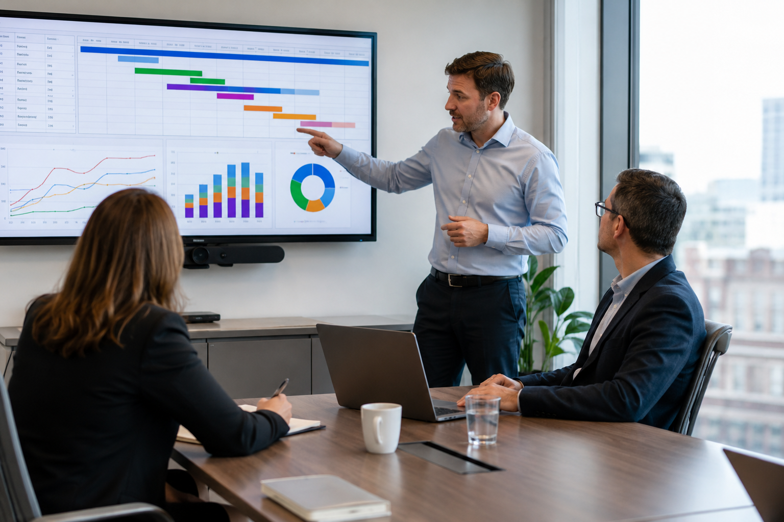 Programme controls and reporting dashboard in a project office